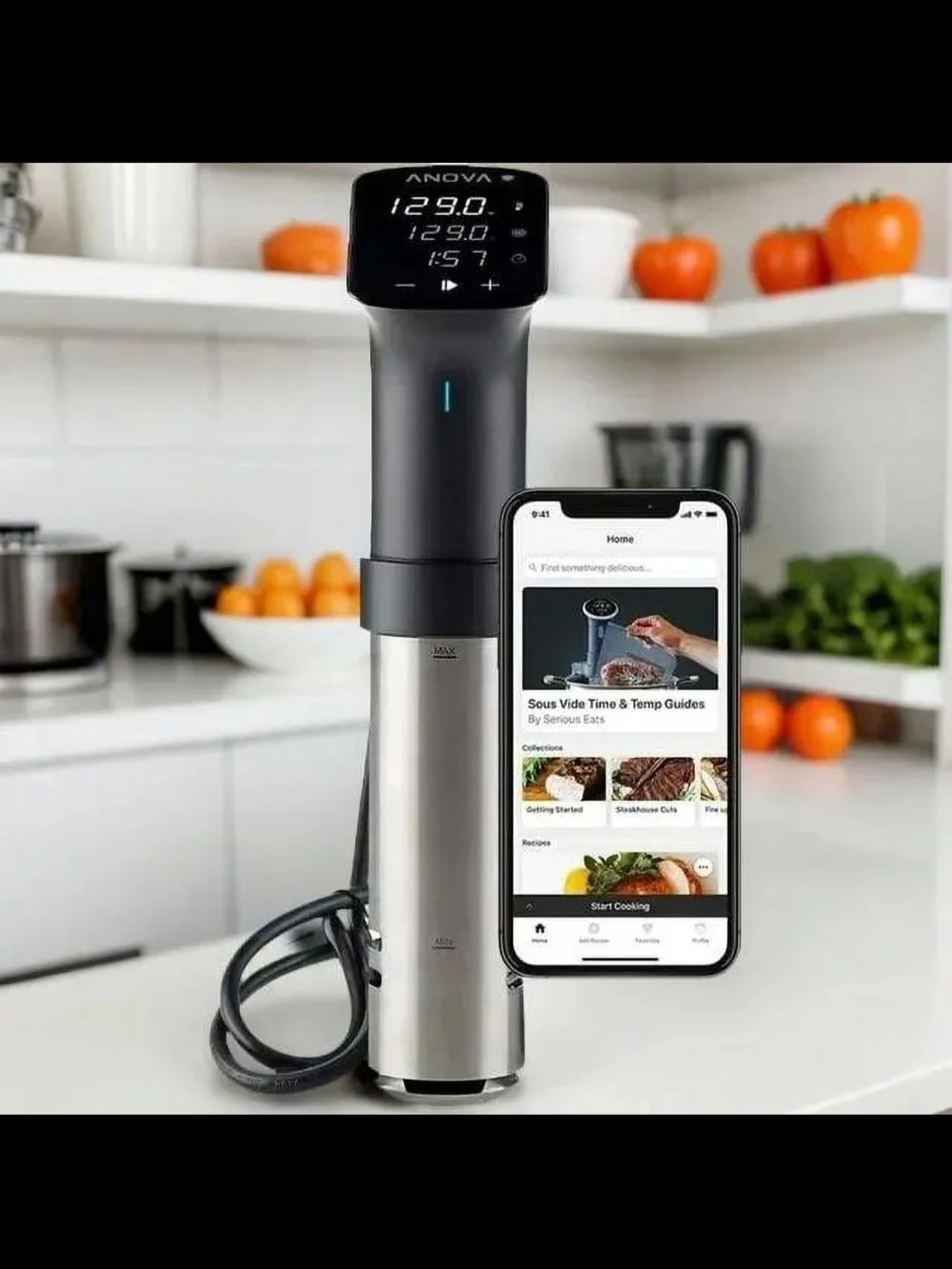 Anova Precision Cooker Sous Vide Immersion Circulator - Black & Stainless